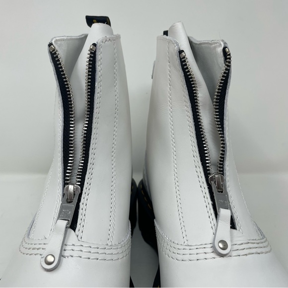 New Dr. Martens Jetta Sendal Smooth White Leather Platform Lady’s Boots Size 9 - Picture 3 of 7